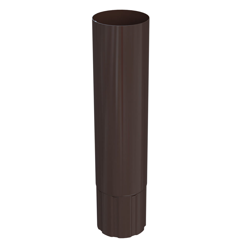Труба ⌀90 mm 1000 mm GLC Steel 125*90 mm RR32 Тёмно-коричневый
